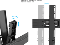 Multibrackets VESA falikonzol Super Slim Tilt 600 MAX 40-75" LCD TV/Monitor fali tartó Fekete