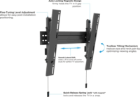 Multibrackets VESA falikonzol Super Slim Tilt 600 MAX 40-75" LCD TV/Monitor fali tartó Fekete