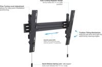 Multibrackets VESA falikonzol Super Slim Tilt 600 MAX 40-75" LCD TV/Monitor fali tartó Fekete