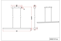 TRIO Livaro Függő LED Mennyezeti Lámpa - Fehér