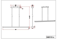 TRIO Livaro Függő LED Mennyezeti Lámpa - Nikkel
