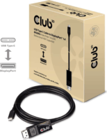 Club3D USB-C - DisplayPort 1.4 8K60Hz 1.8m kábel - Fekete