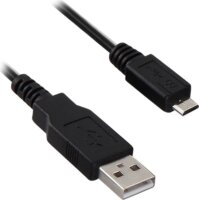 Akyga USB-A apa - MicroUSB-B apa Adat- és töltőkábel 1.8m - Fekete