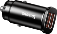 Baseus Square Autós 2xUSB gyorstöltő 30W Fekete