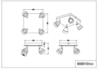 TRIO Gemini 4-es LED Mennyezeti Spot Lámpa - Fehér