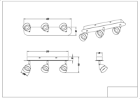 TRIO Gemini 3-as LED Mennyezeti Spot Lámpa - Fekete