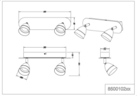 TRIO Gemini 2-es LED Mennyezeti Spot Lámpa - Fehér
