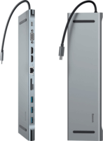Baseus Enjoyment Series Univerzális dokkoló USB-C notebookokhoz Sötétszürke