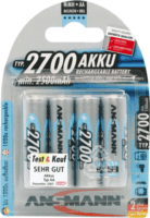 Ansmann NiMh Újratölthető 2700 mAh AA elem (4db / csomag)