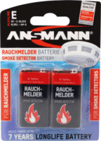 Ansmann Alkáli 9V Blokkelem füstérzékelőbe (2db/csomag)