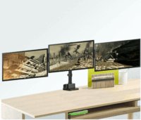 Maclean MC-811 17"-27" LCD TV/Monitor asztali tartó kar 3 monitorhoz Fekete