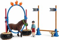 Schleich Pony Agility verseny figurákkal