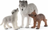 Schleich Farkas anya kölykökkel figura