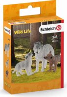 Schleich Farkas anya kölykökkel figura