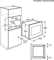 Electrolux LMS4253TMX Beépíthető mikrohullámú sütő - Fekete / rozsdamentes acél