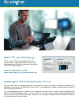 Kensington 626487 24" Betekintésvédelmi monitorszűrő
