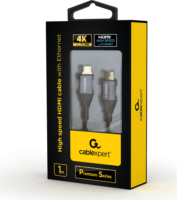 Gembird Premium Series HDMI - HDMI Nagy sebességű kábel Ethernettel 1m Sötétszürke