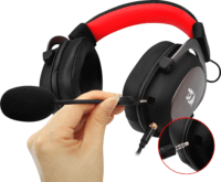 Redragon Zeus H510 7.1 Sorround Gaming Headset - Fekete/Piros