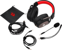 Redragon Zeus H510 7.1 Sorround Gaming Headset - Fekete/Piros