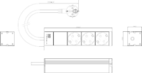 Bachmann IT PDU Basic 333.417 10" 3-as elosztó 2m
