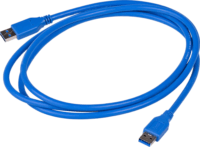 Akyga USB-A apa - USB-A apa Adat- és töltőkábel 1.8m - Kék