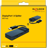 DeLOCK DisplayPort > 3x DisplayPort v1.4 Splitter Szürke