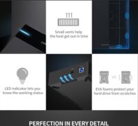 Ugreen 50422 2.5"-3.5" USB 3.0 Külső HDD ház - Fekete