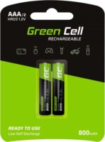 Green Cell GR08 Ni-MH 800mAh Újratölthető AAA HR03 Ceruzaelem (2db/csomag)