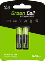 Green Cell GR05 Ni-MH 2600mAh Újratölthető AA HR6 Ceruzaelem (2db/csomag)