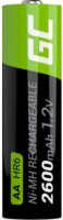 Green Cell GR05 Ni-MH 2600mAh Újratölthető AA HR6 Ceruzaelem (2db/csomag)