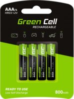Green Cell GR04 Ni-MH 800mAh Újratölthető AAA HR03 Ceruzaelem (4db/csomag)