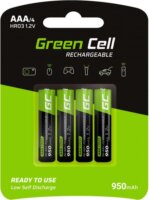 Green Cell GR03 Ni-MH 950mAh AAA HR03 Újratölthető Ceruzaelem (4db/csomag)