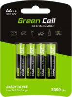 Green Cell GR02 Ni-MH 2000mAh Újratölthető AA HR6 Ceruzaelem (4db/csomag)