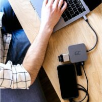 Green Cell AK61 USB-C - 3x USB 3.0 + RJ45 + HDMI + USB-C Adapter