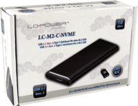 LC-Power LC-M2-C-NVME M.2 USB 3.1 Külső SSD ház - Fekete