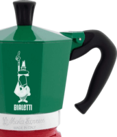 Bialetti Moka Express Italia 6 személyes kotyogós kávéfőző - Zöld/Fehér/Piros