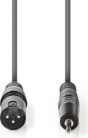 Nedis XLR - JACK kábel 3m (XLR 3 Tűs apa - 3,5 mm jack apa)