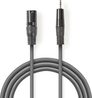 Nedis XLR - JACK kábel 3m (XLR 3 Tűs apa - 3,5 mm jack apa)