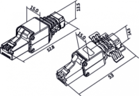 DeLOCK UTP Cat.6A RJ45 csatlakozó Szürke - 2 db