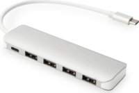 Digitus DA-70242-1 USB-C HUB (4+1 port) Ezüst