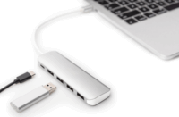 Digitus DA-70242-1 USB-C HUB (4+1 port) Ezüst