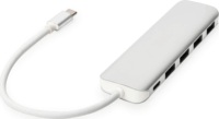 Digitus DA-70242-1 USB-C HUB (4+1 port) Ezüst