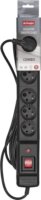 ActiveJet 220V hálózati elosztó túlfeszültség védelemmel 6 aljzatos 10m - Fekete