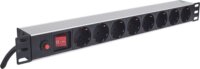 Intellinet 220V hálózati elosztó 19" 1U Rack 8 aljzatos 3.0m - Fekete