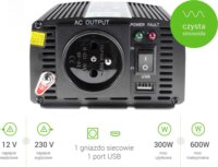 Green Cell INV05DE Autós inverter 12V / 300W