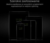 GCmatte USB apa - Lightning apa Lapos iPhone töltőkábel 25cm - Fekete