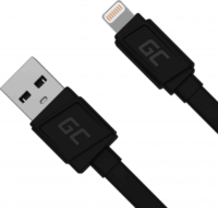 GCmatte USB apa - Lightning apa Lapos iPhone töltőkábel 25cm - Fekete