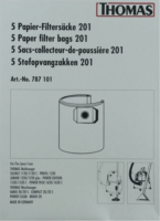 Thomas 787101 Papír porzsák (5 db / csomag)