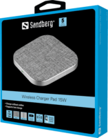 Sandberg Wireless Qi töltő pad 15W Szürke