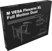 Multibrackets VESA Flexarm XL Full Motion Dual Slim 40"-85" LCD TV/Monitor fali tartó Fekete